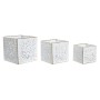 Set di vasi da fiori DKD Home Decor Fogli Dorato Metallo 15 x 15 x 15 cm Bianco Tropicale Foglia della pianta di DKD Home Dec...