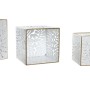 Set di vasi da fiori DKD Home Decor Fogli Dorato Metallo 15 x 15 x 15 cm Bianco Tropicale Foglia della pianta di DKD Home Dec...