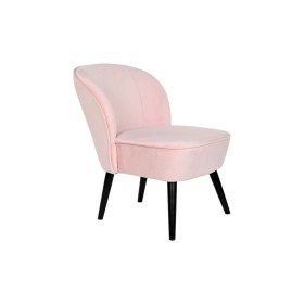 Siège DKD Home Decor Noir Rose clair Bois 60 x 70 x 78 cm de DKD Home Decor, Chaises - Réf : S3044344, Prix : 133,06 €, Remis...