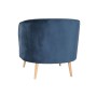 Siège DKD Home Decor Bleu Naturel Polyester Velours Bois Métal 78 x 78 x 78 cm de DKD Home Decor, Chaises - Réf : S3044348, P...