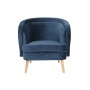 Siège DKD Home Decor Bleu Naturel Polyester Velours Bois Métal 78 x 78 x 78 cm de DKD Home Decor, Chaises - Réf : S3044348, P...