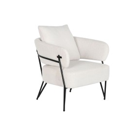 Armchair DKD Home Decor White Polyester Metal 70 x 67 x 86 cm by DKD Home Decor, Chairs - Ref: S3044350, Price: 183,75 €, Dis...