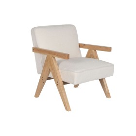 Armchair DKD Home Decor White Polyester Wood 64 x 66 x 79 cm by DKD Home Decor, Chairs - Ref: S3044352, Price: 198,45 €, Disc...