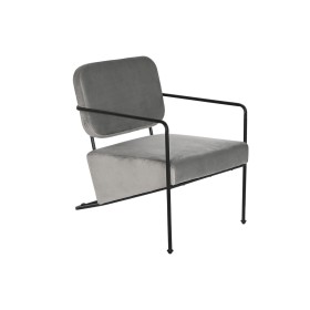 Siège DKD Home Decor Gris Métal 62 x 76 x 76 cm 55 x 71 x 72 cm de DKD Home Decor, Chaises - Réf : S3044353, Prix : 171,18 €,...