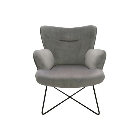 Siège DKD Home Decor Gris Métal 67 x 81 x 87 cm de DKD Home Decor, Chaises - Réf : S3044355, Prix : 175,52 €, Remise : %