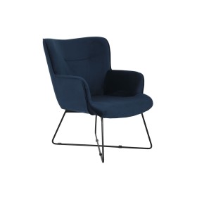 Poltrona DKD Home Decor Azul Preto Metal 68 x 76 x 90 cm de DKD Home Decor, Cadeiras - Ref: S3044356, Preço: 173,66 €, Descon...