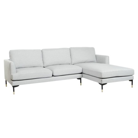 Sofá Chaise Longue DKD Home Decor Gris claro Metal 250 x 160 x 85 cm de DKD Home Decor, Sillas - Ref: S3044363, Precio: 675,6...