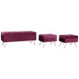 Banquette DKD Home Decor 110 x 42 x 44 cm Métal Bordeaux de DKD Home Decor, Chaises - Réf : S3044372, Prix : 152,24 €, Remise...