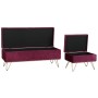 Banquette DKD Home Decor 110 x 42 x 44 cm Métal Bordeaux de DKD Home Decor, Chaises - Réf : S3044372, Prix : 152,24 €, Remise...