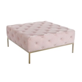 Bench DKD Home Decor Pink Golden Metal 100 x 100 x 45 cm by DKD Home Decor, Chairs - Ref: S3044383, Price: 123,63 €, Discount: %