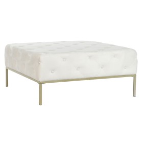 Banqueta DKD Home Decor Branco Dourado Metal 100 x 100 x 45 cm de DKD Home Decor, Cadeiras - Ref: S3044384, Preço: 124,82 €, ...