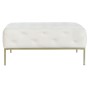 Banquette DKD Home Decor Blanc Doré Métal 100 x 100 x 45 cm | Tienda24 - Global Online Shop Tienda24.eu