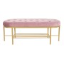 Banqueta DKD Home Decor 100 x 35 x 40 cm Rosa Dorado Metal de DKD Home Decor, Sillas - Ref: S3044387, Precio: 122,11 €, Descu...