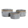 Set of Planters DKD Home Decor Brown Grey Metal Rope Vintage Worn 38 x 38 x 21 cm by DKD Home Decor, Cachepots - Ref: S304443...