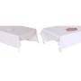 Tablecloth and napkins DKD Home Decor 150 x 250 x 0,5 cm Pink White (2 Units) | Tienda24 - Global Online Shop Tienda24.eu