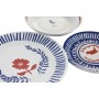 Conjunto de Louça DKD Home Decor Azul Branco Vermelho Porcelana Mediterrâneo 18 Peças 27 x 27 x 3 cm de DKD Home Decor, Louça...