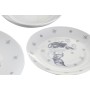 Set di Stoviglie DKD Home Decor Azzurro Bianco Porcellana 18 Pezzi 27 x 27 x 3 cm di DKD Home Decor, Servizi combinati - Rif:...