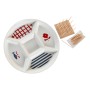 Conjunto para Aperitivos DKD Home Decor 23,5 x 23,5 x 7 cm Vermelho Azul Branco Grés Mediterrâneo Casas de DKD Home Decor, Pr...