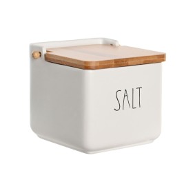 Salière avec couvercle DKD Home Decor 11,5 x 11,5 x 11 cm Blanc 750 ml Dolomite de DKD Home Decor, Doseurs d'assaisonnements ...