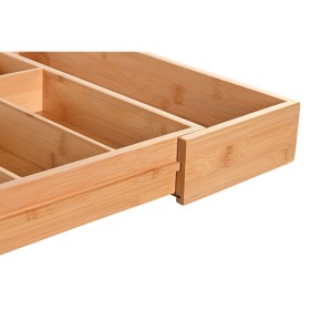 Organizador de Talheres DKD Home Decor Extensível Natural Bambu 33 x 45,5 x 6,4 cm de DKD Home Decor, Prateleiras e estantes ...