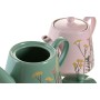 Teapot DKD Home Decor Pink Green Stoneware (2 Units) by DKD Home Decor, Tea and coffee sets - Ref: S3044722, Price: 39,70 €, ...