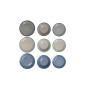 Assietes DKD Home Decor 26,5 x 26,5 x 3 cm Bleu Bleu ciel Grès 18 Pièces de DKD Home Decor, Services complets - Réf : S304472...