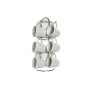 Set di Tazze e Piatti DKD Home Decor Bianco Metallo Gres 180 ml 12 x 12 x 2 cm di DKD Home Decor, Tazze - Rif: S3044745, Prez...