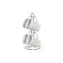 Conjunto de Chávenas com Pratos DKD Home Decor Branco Metal Grés 300 ml 14 x 14 x 31 cm 12,5 x 9,5 x 10,5 cm (5 Peças) de DKD...