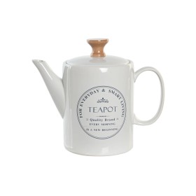 Teapot DKD Home Decor White Stoneware 1 L by DKD Home Decor, Tea and coffee sets - Ref: S3044750, Price: 16,29 €, Discount: %