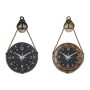 Horloge Murale DKD Home Decor 43 x 8 x 71 cm Verre Noir Doré Fer (2 Unités) de DKD Home Decor, Pendules murales - Réf : S3044...