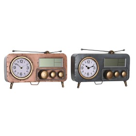 Orologio da Tavolo DKD Home Decor 35 x 21 x 14 cm Aereo Cristallo Alluminio Ferro (2 Unità) | Tienda24 - Global Online Shop Tienda24.eu