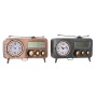 Reloj de Mesa DKD Home Decor 33 x 11,5 x 26 cm Gris Cobre Hierro Vintage (2 Unidades) de DKD Home Decor, Relojes de escritori...