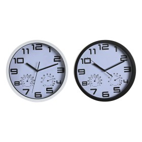 Reloj de Pared DKD Home Decor 25,5 x 4 x 25,5 cm Negro Blanco Poliestireno (2 Unidades) de DKD Home Decor, Relojes de pared -...