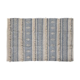 Alfombra DKD Home Decor 180 x 120 x 2 cm Azul Algodón Blanco Boho de DKD Home Decor, Alfombras infantiles - Ref: S3044999, Pr...