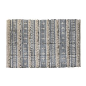 Tapete DKD Home Decor 230 x 160 x 2 cm Azul Algodão Branco Boho de DKD Home Decor, Tapetes infantis - Ref: S3045000, Preço: 1...