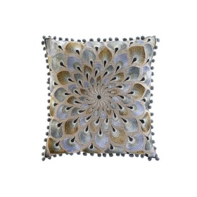 Cojín DKD Home Decor 40 x 15 x 40 cm Beige Azul de DKD Home Decor, Cojines - Ref: S3045064, Precio: 21,47 €, Descuento: %