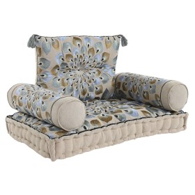 Garden sofa DKD Home Decor Blue Beige 90 x 55 x 18 cm by DKD Home Decor, Armchairs - Ref: S3045067, Price: 156,95 €, Discount: %