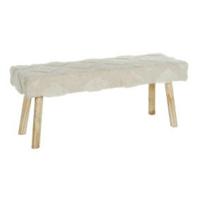 Bench DKD Home Decor White Natural Wood 120 x 50 x 40 cm by DKD Home Decor, Chairs - Ref: S3052586, Price: 126,40 €, Discount: %