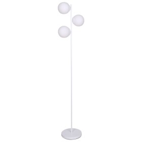 Lampadaire DKD Home Decor 35 x 25 x 167 cm Verre Métal Blanc 220 V 50 W de DKD Home Decor, Lampadaires - Réf : S3052597, Prix...