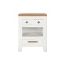 Mesa de Cabeceira DKD Home Decor Branco Castanho Acácia Madeira de mangueira 45 x 40 x 60 cm de DKD Home Decor, Mesinhas de c...