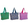 Sac de plage DKD Home Decor Bleu Vert Orange Fuchsia 55 x 14 x 35 cm (3 Unités) de DKD Home Decor, Sacs en toile et de plage ...