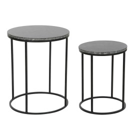 Jeu de 2 tables DKD Home Decor Noir 46 x 46 x 58 cm de DKD Home Decor, Tables - Réf : S3052661, Prix : 156,33 €, Remise : %