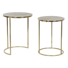 Conjunto de 2 mesas DKD Home Decor Dourado Metal Alumínio 46 x 46 x 58 cm de DKD Home Decor, Jogos de móveis - Ref: S3052663,...