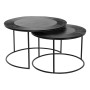 Conjunto de 2 mesas DKD Home Decor Preto Metal Alumínio 76 x 76 x 44 cm | Tienda24 - Global Online Shop Tienda24.eu