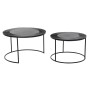 Set of 2 tables DKD Home Decor Black Metal Aluminium 76 x 76 x 44 cm by DKD Home Decor, Tables - Ref: S3052666, Price: 313,83...