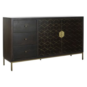 Credenza DKD Home Decor Nero Dorato Marrone scuro 160 x 40 x 90 cm di DKD Home Decor, Credenze e buffet - Rif: S3052668, Prez...