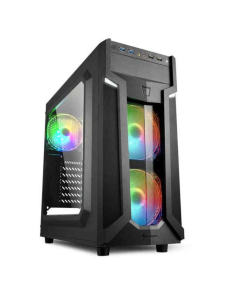 ATX Semi-tower Box Sharkoon VG6-W RGB Black | Tienda24 Tienda24.eu