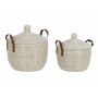 Basket set DKD Home Decor Natural Light brown Polyurethane Seagrass 42 x 42 x 45 cm by DKD Home Decor, Boxes - Ref: S3052683,...