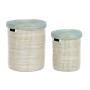 Juego de Cestas DKD Home Decor Azul Blanco Natural Hierba marina 44 x 44 x 51 cm de DKD Home Decor, Cajas - Ref: S3052687, Pr...