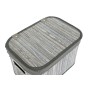 Set di Cestini DKD Home Decor Bianco Grigio Bambù Legno MDF 51 x 35 x 33 cm di DKD Home Decor, Scatole decorative - Rif: S305...